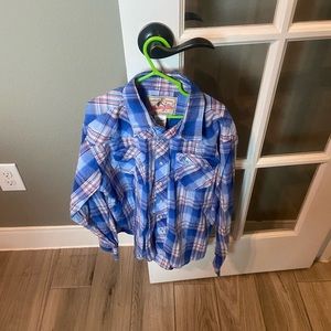 Wrangler youth, large, button-down, cowboy shirt